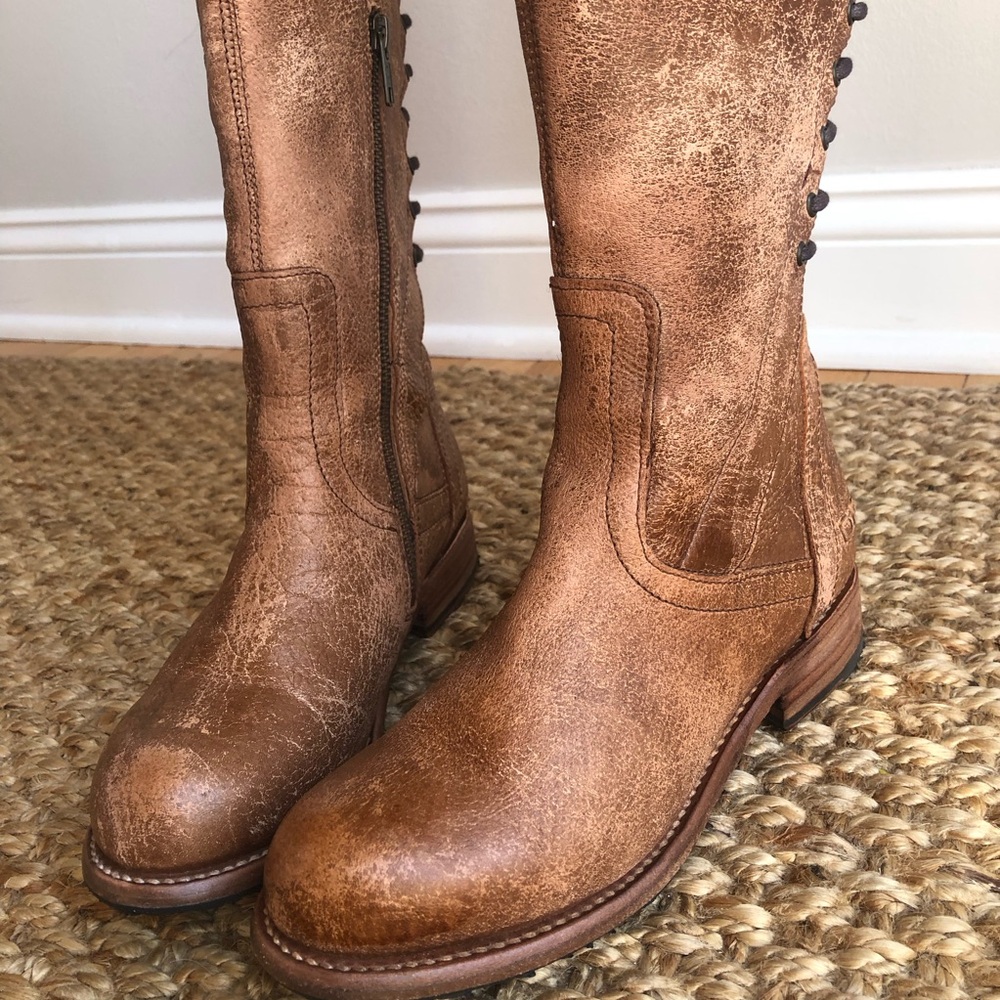 New: Bed Stu Manchester Tall Leather Boot. Distressed. Size 7.5